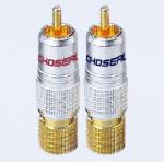 Choseal Q-913 24K Gold Plated RCA Male Plug (2 PCS)