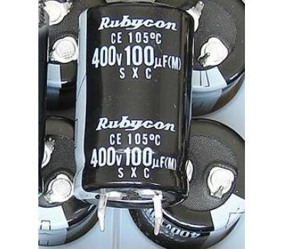 Rubycon 100uF 400V Electrolytic Capacitor
