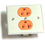 STD Silver Dual Outlet AC Power Socket Adapter US