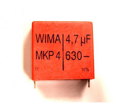 WIMA MKP4 4.7uF 630V Polypropylene Film Metallized Electrodes Capacitor